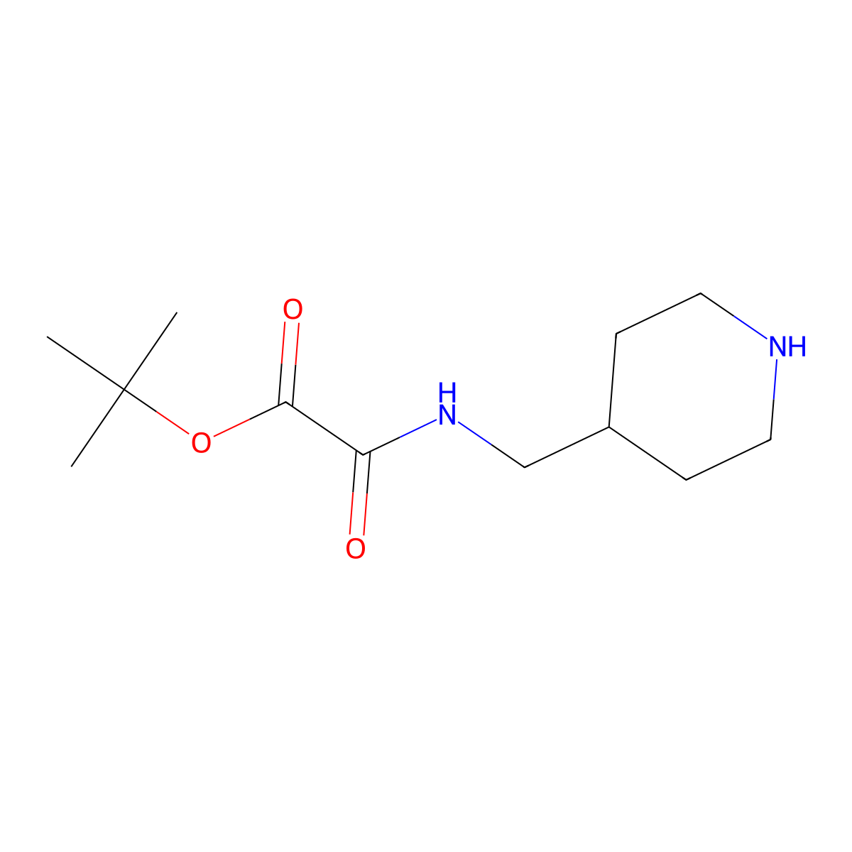 Tert-butyl {[(piperidin-4-yl)methyl]carbamoyl}formate molecular structure, CAS 2763932-04-1