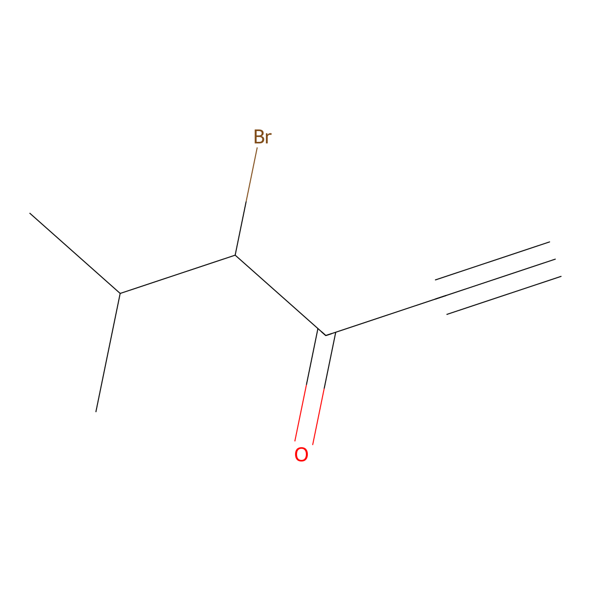 4-Bromo-5-methylhex-1-yn-3-one molecular structure, CAS 2763932-15-4