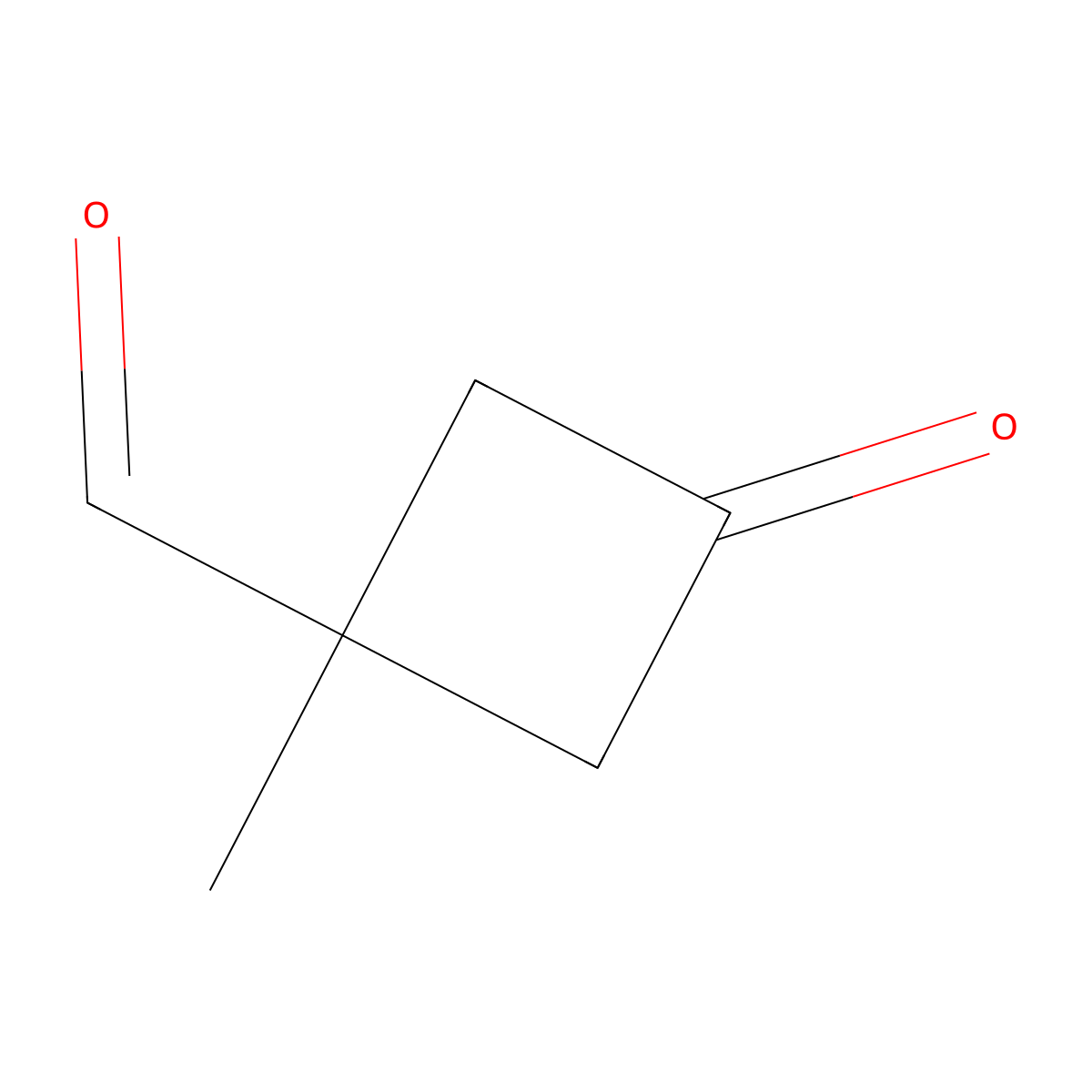 1-Methyl-3-oxocyclobutane-1-carbaldehyde molecular structure, CAS 2763932-19-8