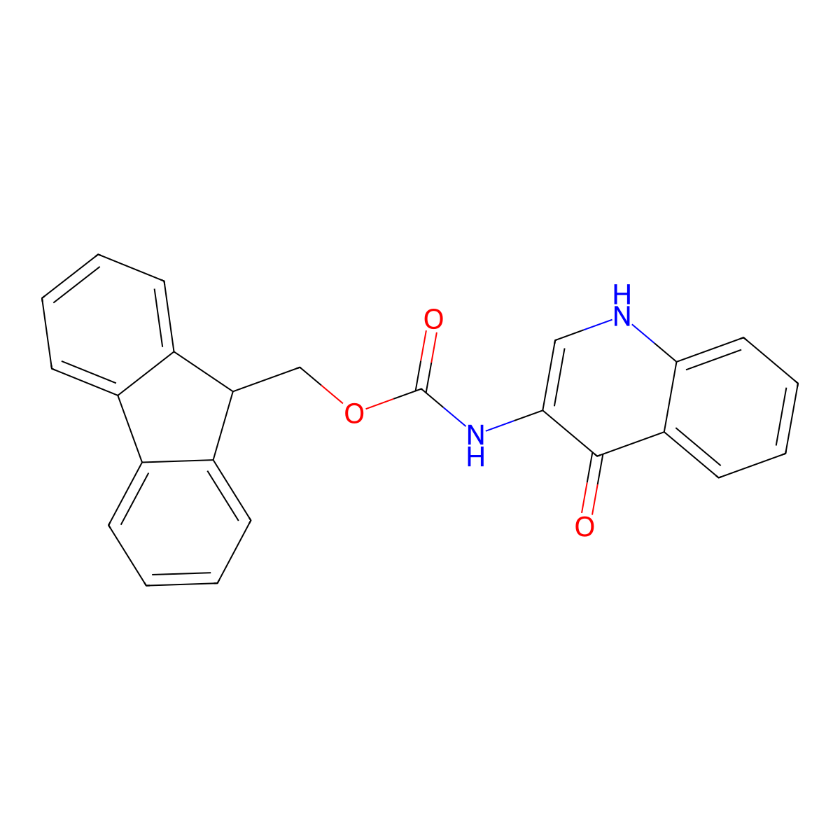 (9H-fluoren-9-yl)methyl N-(4-hydroxyquinolin-3-yl)carbamate molecular structure, CAS 2763932-24-5