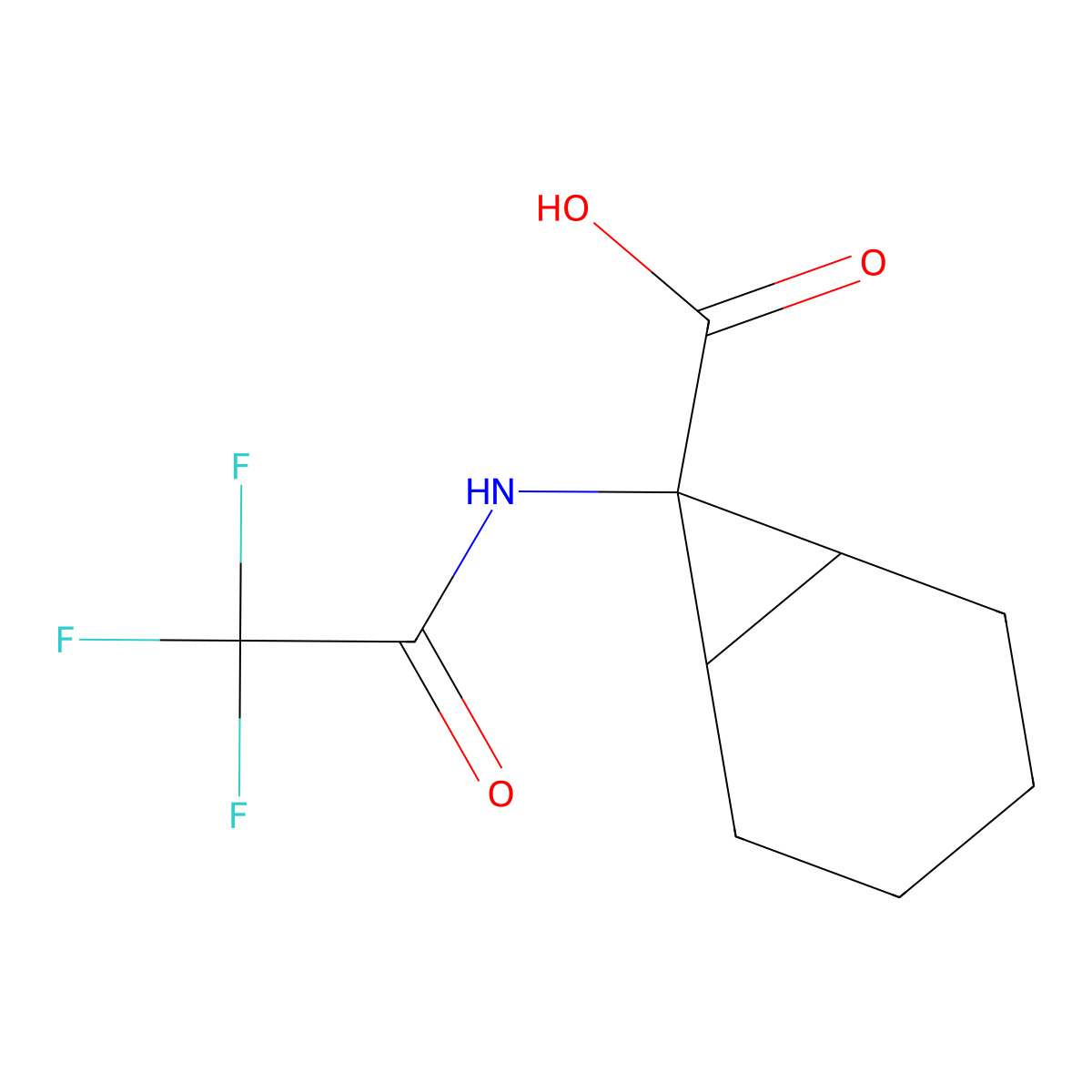 7-(2,2,2-Trifluoroacetamido)bicyclo[4.1.0]heptane-7-carboxylic acid molecular structure, CAS 2763938-56-1