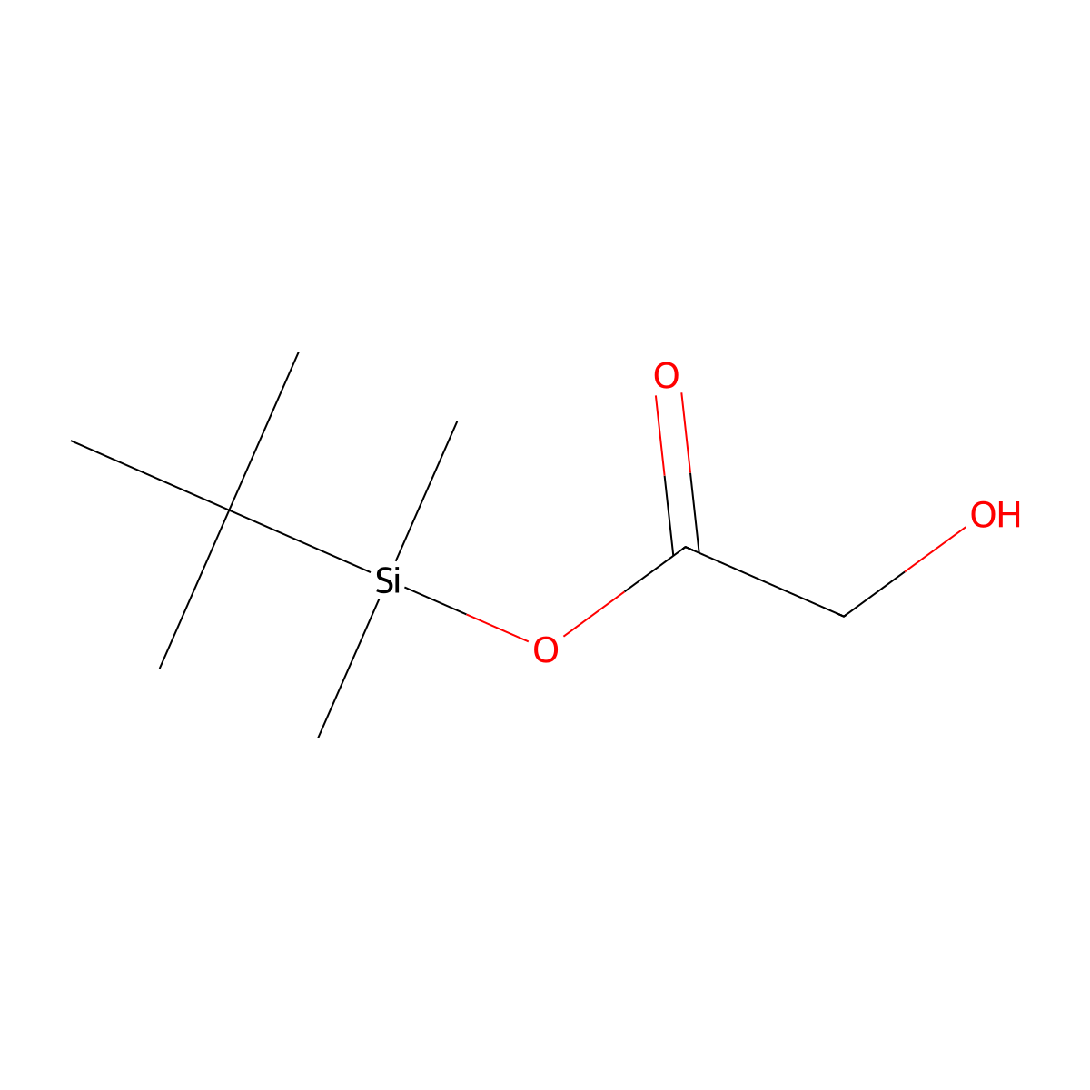 Tert-butyldimethylsilyl 2-hydroxyacetate molecular structure, CAS 2763938-90-3