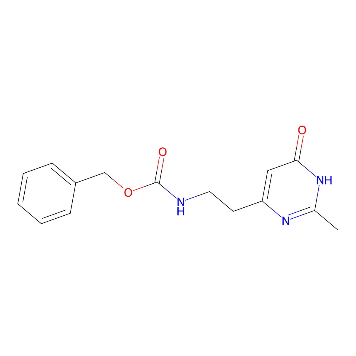 benzyl N-[2-(6-hydroxy-2-methylpyrimidin-4-yl)ethyl]carbamate molecular structure, CAS 2763938-98-1