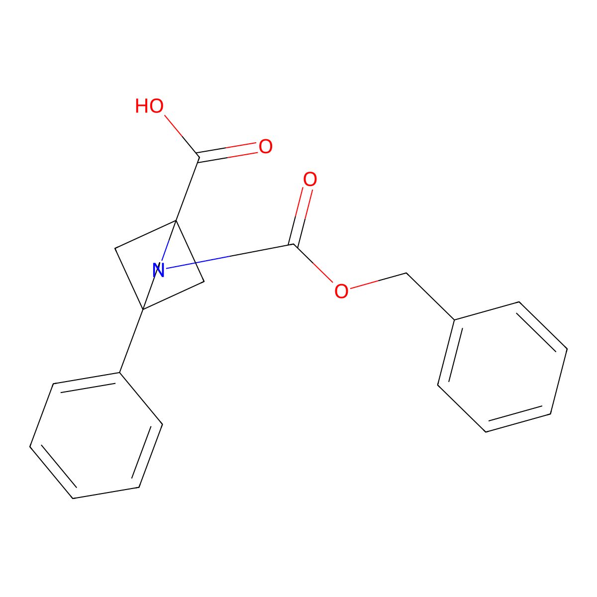 2-[(Benzyloxy)carbonyl]-4-phenyl-2-azabicyclo[2.1.1]hexane-1-carboxylic acid molecular structure, CAS 2763939-04-2