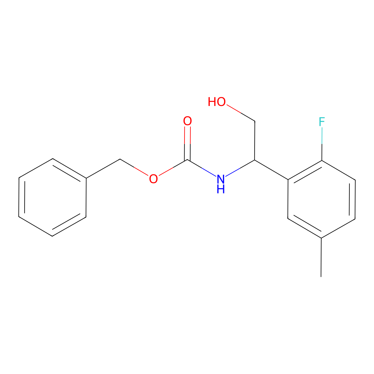 benzyl N-[1-(2-fluoro-5-methylphenyl)-2-hydroxyethyl]carbamate molecular structure, CAS 2763939-06-4