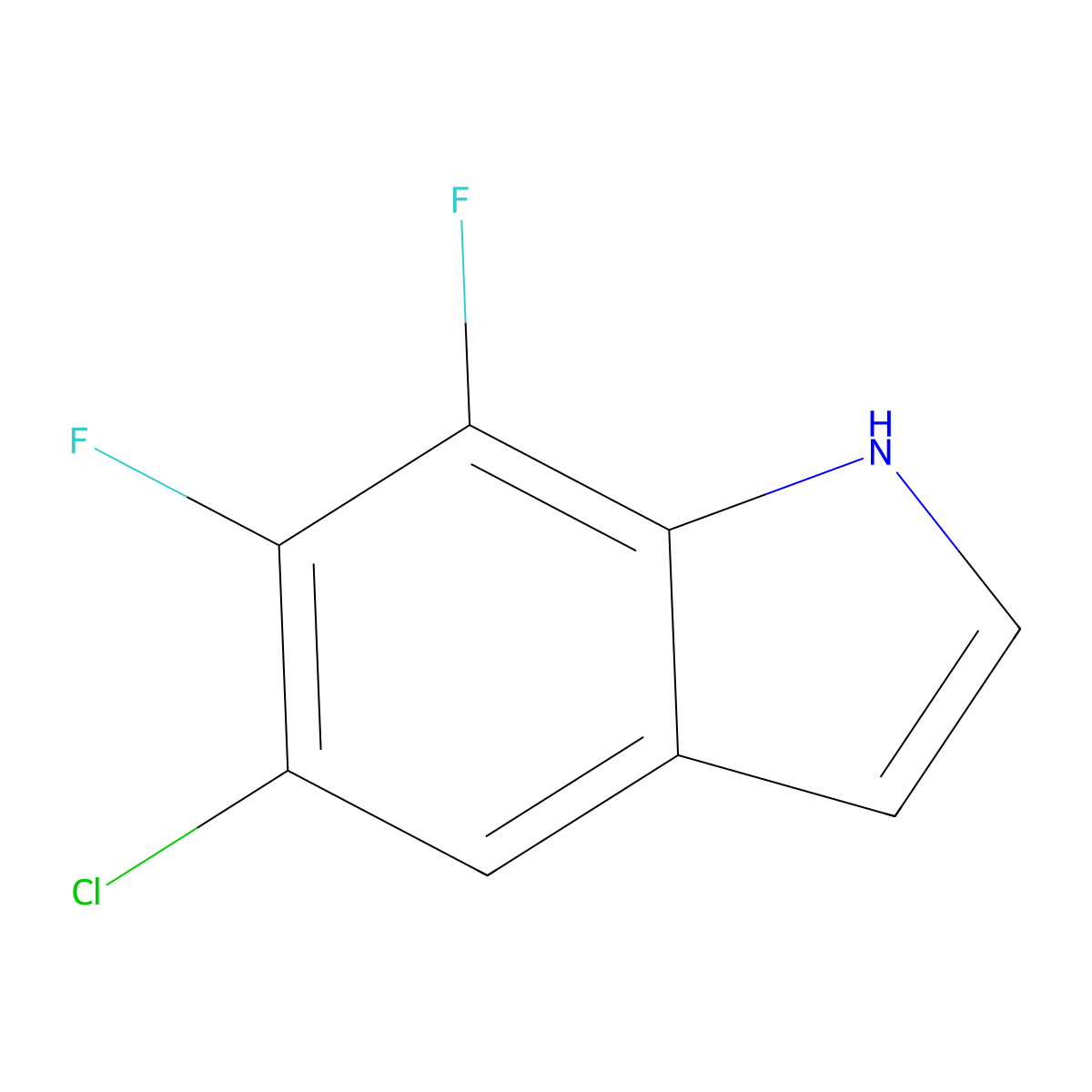5-chloro-6,7-difluoro-1H-indole molecular structure, CAS 2763939-75-7