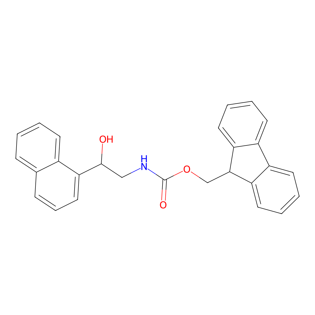 (9H-fluoren-9-yl)methyl N-[2-hydroxy-2-(naphthalen-1-yl)ethyl]carbamate molecular structure, CAS 2763939-81-5