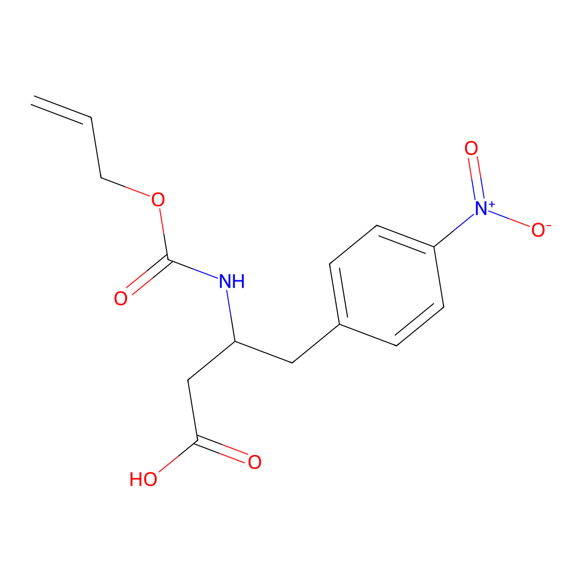 4-(4-Nitrophenyl)-3-{[(prop-2-en-1-yloxy)carbonyl]amino}butanoic acid molecular structure, CAS 2763939-93-9