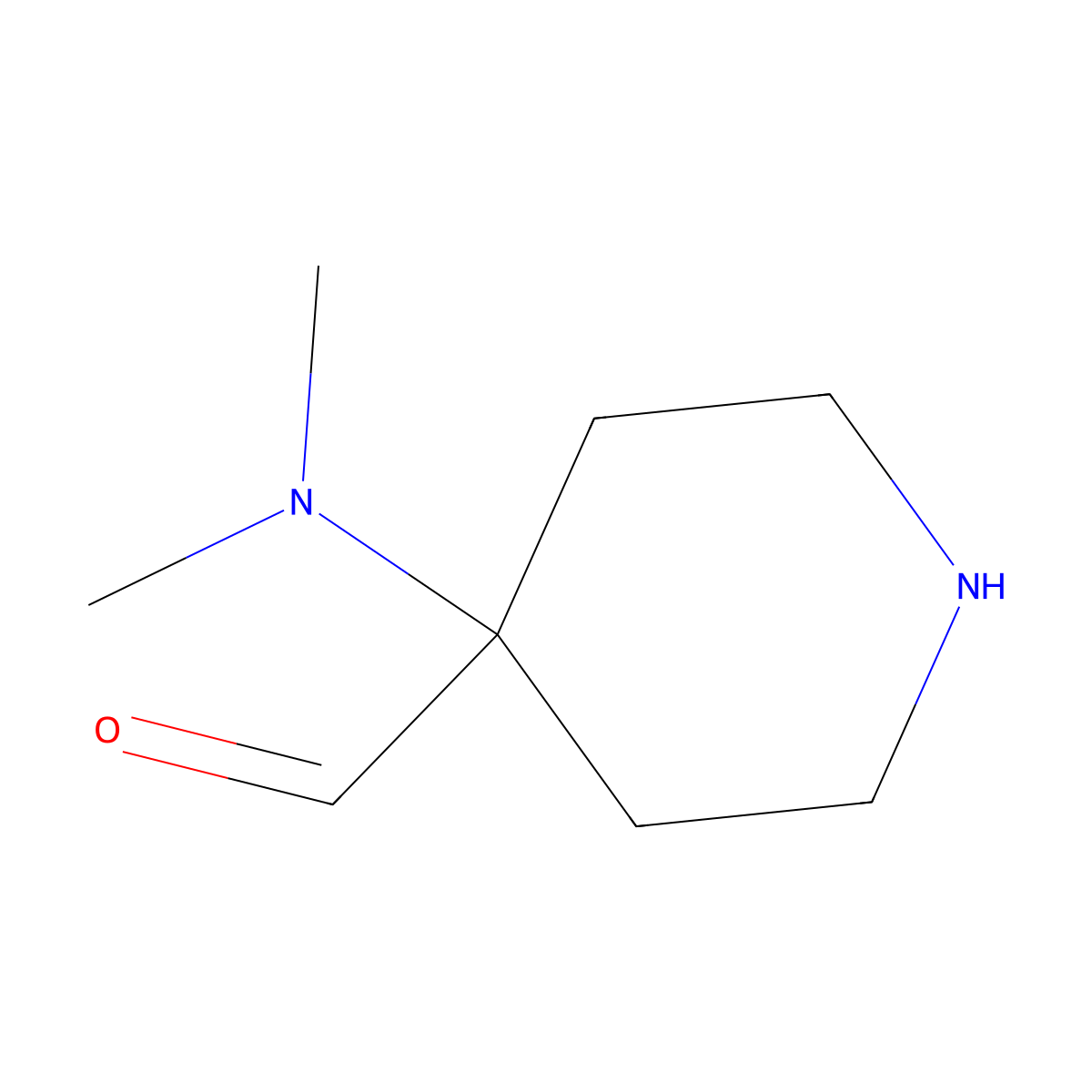 4-(Dimethylamino)piperidine-4-carbaldehyde molecular structure, CAS 2763940-25-4