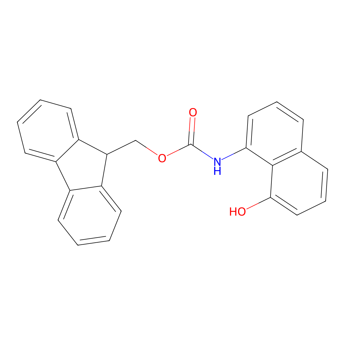 (9H-fluoren-9-yl)methyl N-(8-hydroxynaphthalen-1-yl)carbamate molecular structure, CAS 2763940-28-7