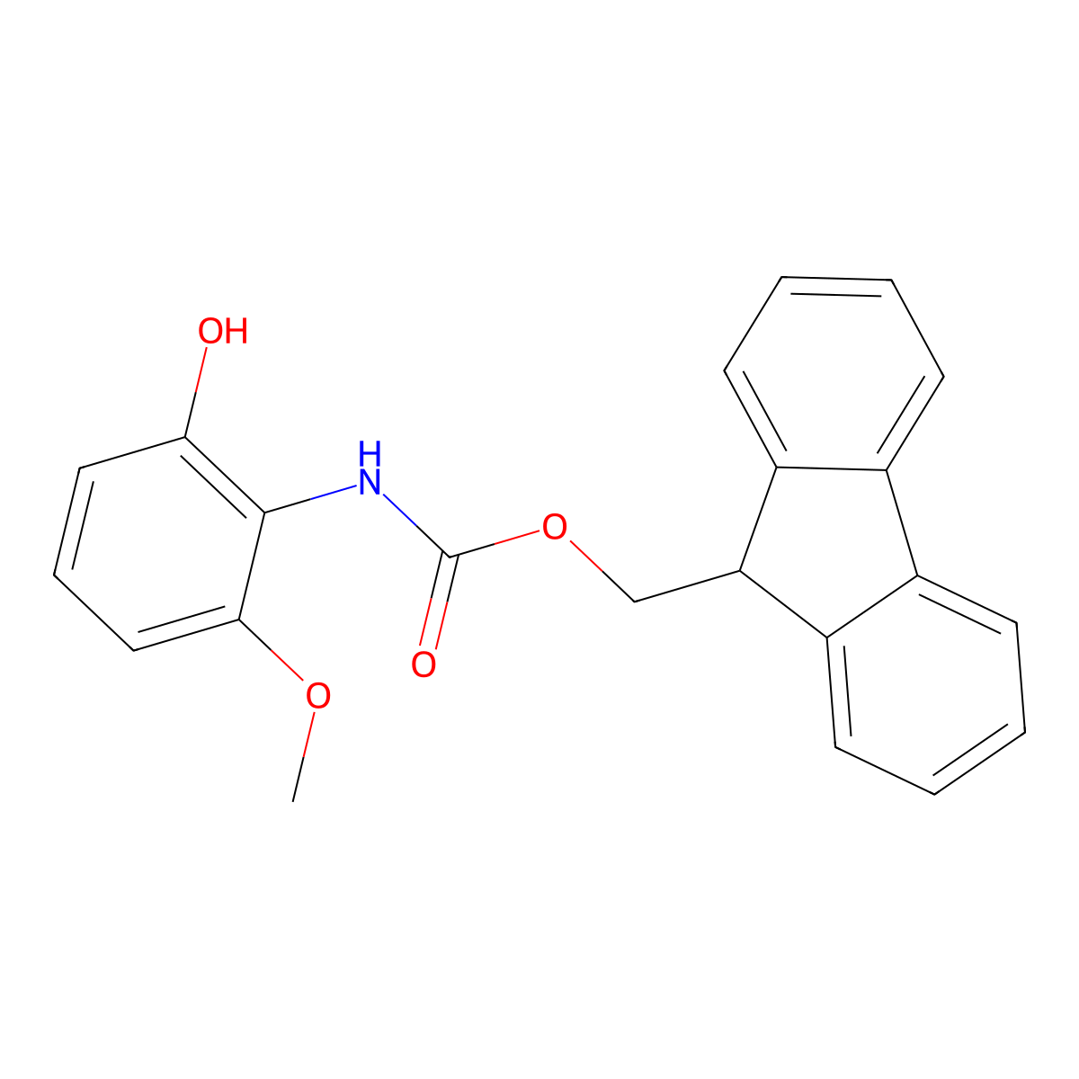 (9H-fluoren-9-yl)methyl N-(2-hydroxy-6-methoxyphenyl)carbamate molecular structure, CAS 2763940-36-7