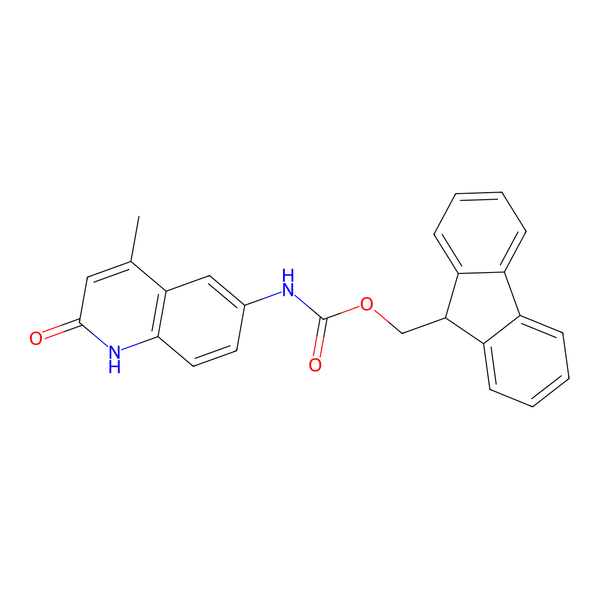 (9H-fluoren-9-yl)methyl N-(2-hydroxy-4-methylquinolin-6-yl)carbamate molecular structure, CAS 2763940-44-7