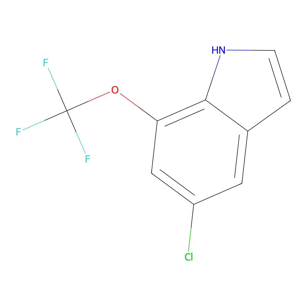 5-chloro-7-(trifluoromethoxy)-1H-indole molecular structure, CAS 2763946-15-0