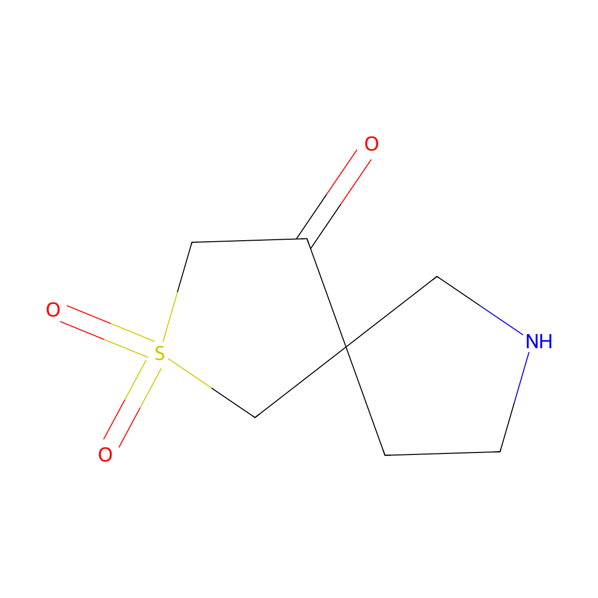 2lambda6-Thia-7-azaspiro[4.4]nonane-2,2,4-trione molecular structure, CAS 2763946-39-8