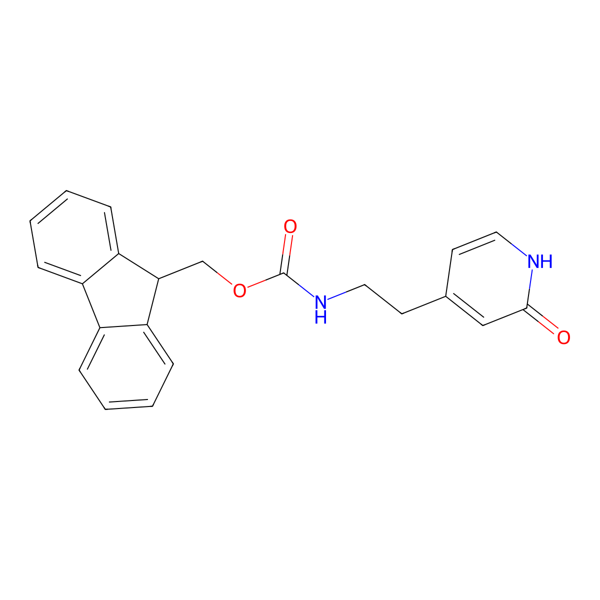 (9H-fluoren-9-yl)methyl N-[2-(2-hydroxypyridin-4-yl)ethyl]carbamate molecular structure, CAS 2763947-00-6