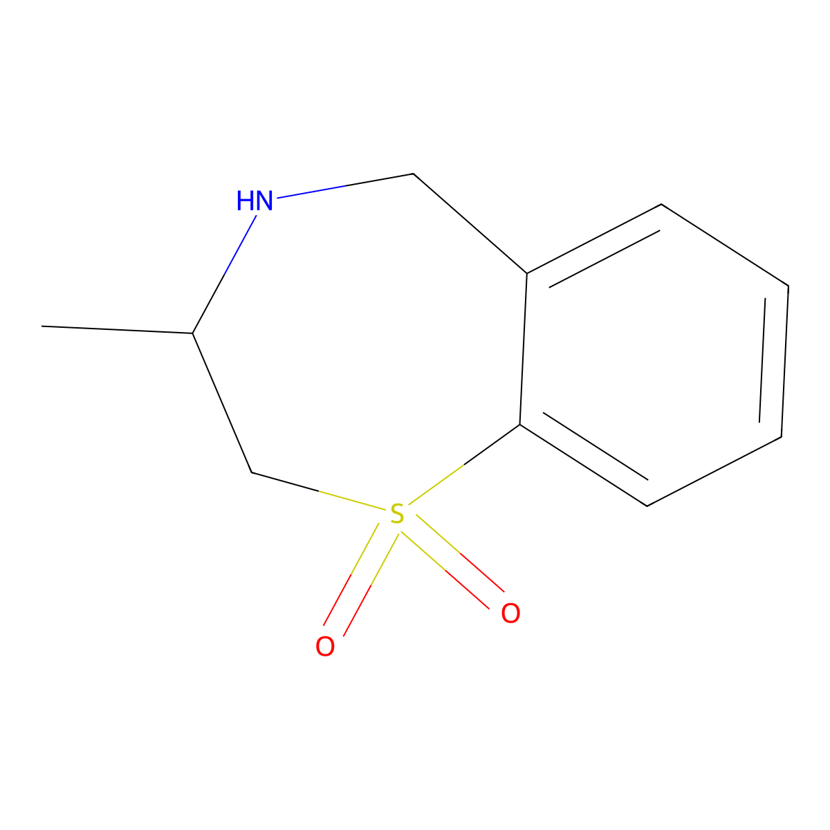 3-Methyl-2,3,4,5-tetrahydro-1lambda6,4-benzothiazepine-1,1-dione molecular structure, CAS 2763947-02-8