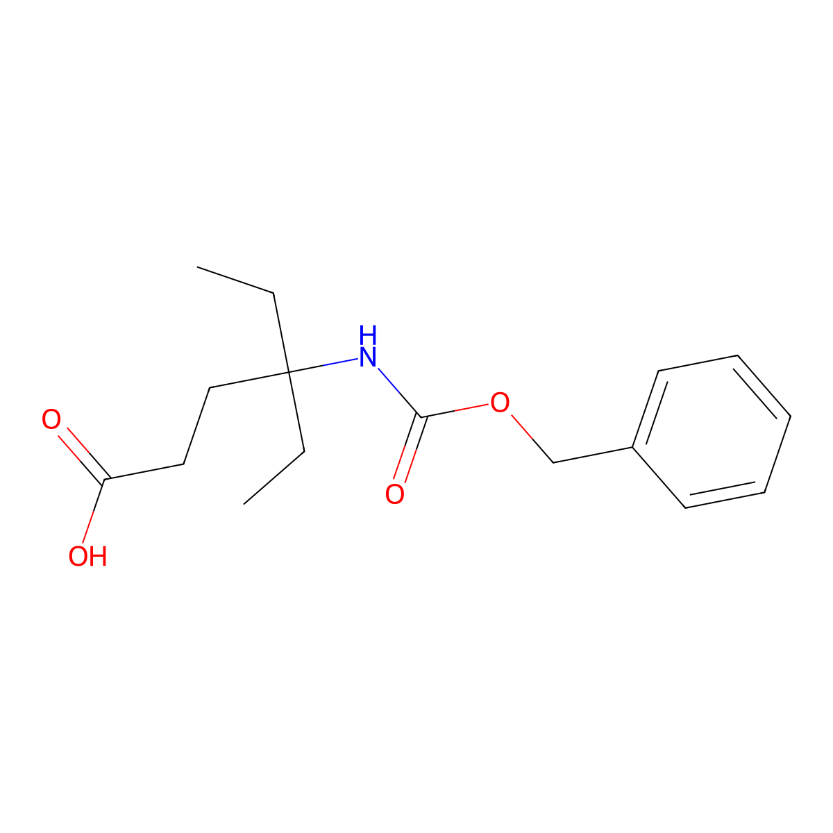 4-{[(Benzyloxy)carbonyl]amino}-4-ethylhexanoic acid molecular structure, CAS 2763947-05-1
