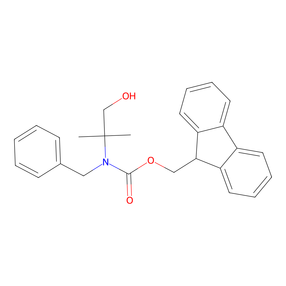 (9H-fluoren-9-yl)methyl N-benzyl-N-(1-hydroxy-2-methylpropan-2-yl)carbamate molecular structure, CAS 2763947-14-2