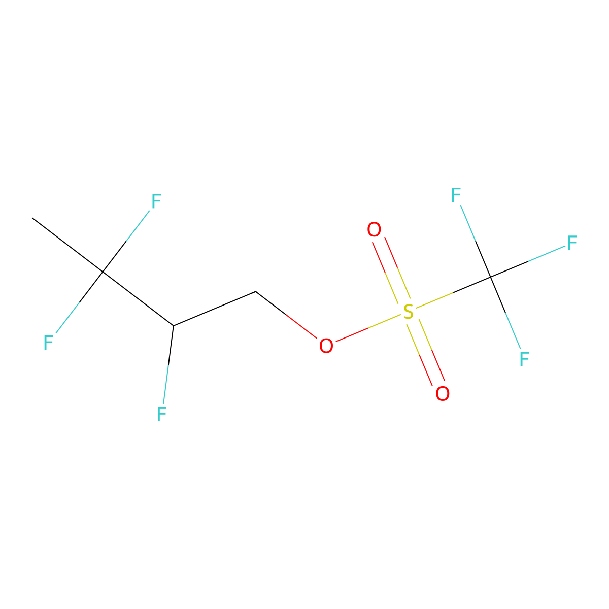2,3,3-Trifluorobutyl trifluoromethanesulfonate molecular structure, CAS 2763947-53-9