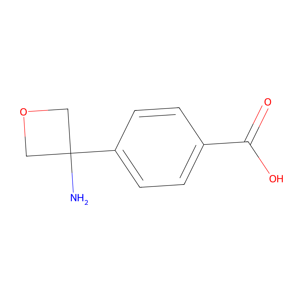 4-(3-Aminooxetan-3-yl)benzoic acid molecular structure, CAS 2763947-87-9