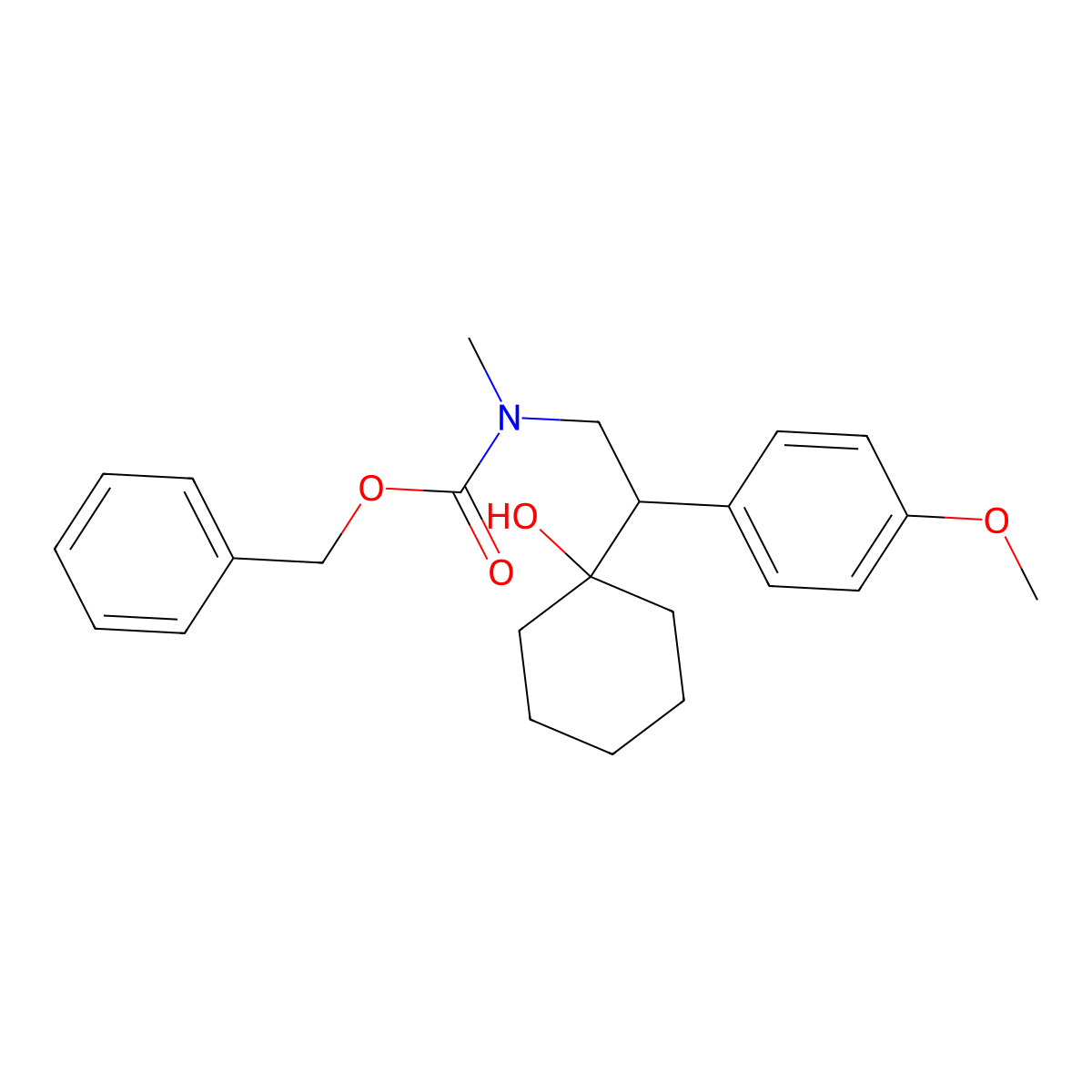 benzyl N-[2-(1-hydroxycyclohexyl)-2-(4-methoxyphenyl)ethyl]-N-methylcarbamate molecular structure, CAS 2763947-98-2