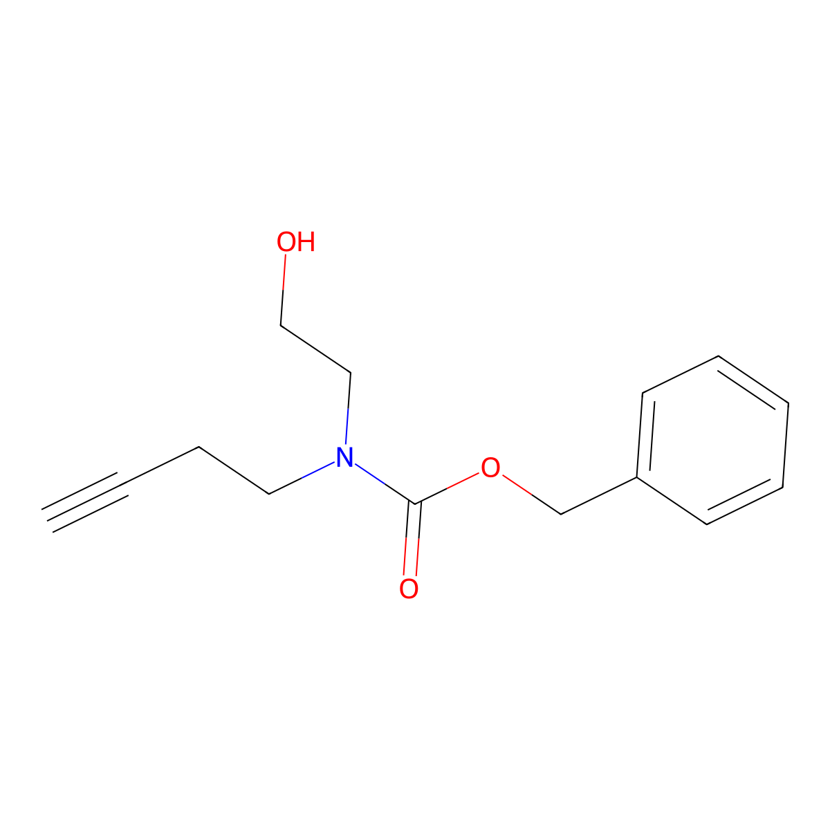 benzyl N-(but-3-yn-1-yl)-N-(2-hydroxyethyl)carbamate molecular structure, CAS 2763948-10-1