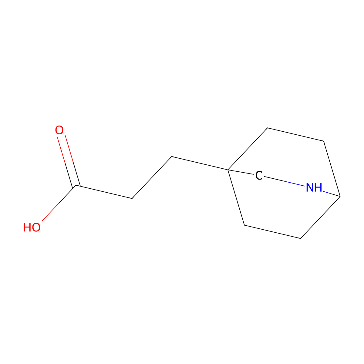 3-{2-Azabicyclo[2.2.2]octan-4-yl}propanoic acid molecular structure, CAS 2763955-14-0