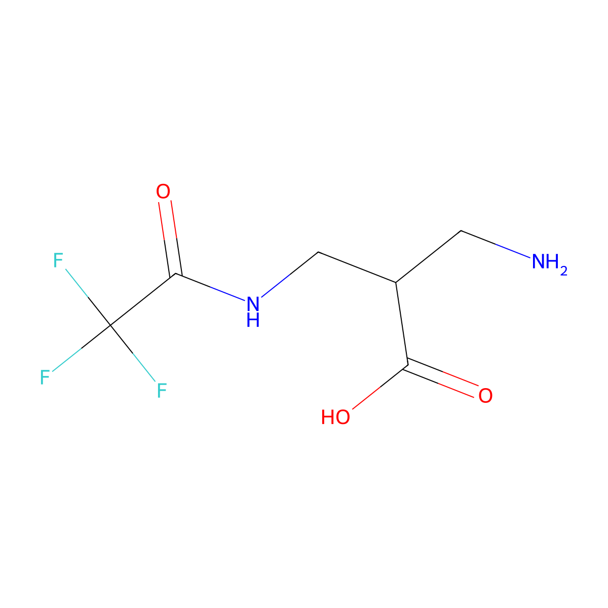 3-Amino-2-[(2,2,2-trifluoroacetamido)methyl]propanoic acid molecular structure, CAS 2763955-34-4