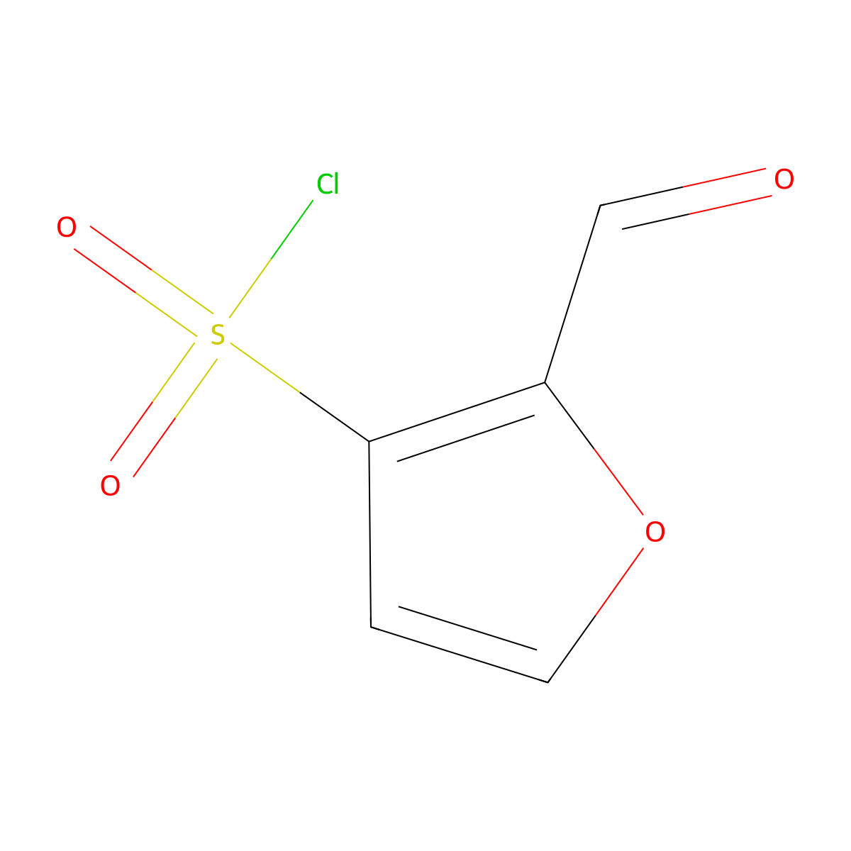 2-Formylfuran-3-sulfonyl chloride molecular structure, CAS 2763955-64-0