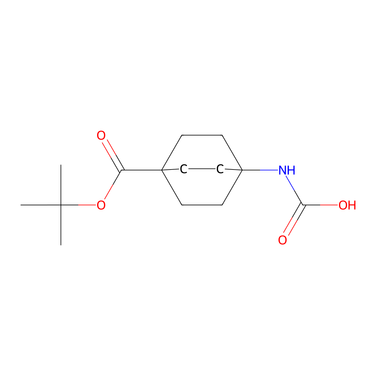 {4-[(Tert-butoxy)carbonyl]bicyclo[2.2.2]octan-1-yl}carbamic acid molecular structure, CAS 2763955-75-3