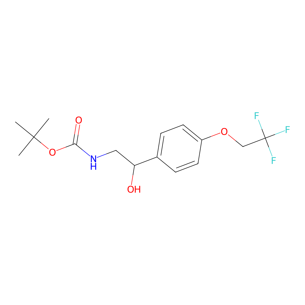 tert-butyl N-{2-hydroxy-2-[4-(2,2,2-trifluoroethoxy)phenyl]ethyl}carbamate molecular structure, CAS 2763955-76-4