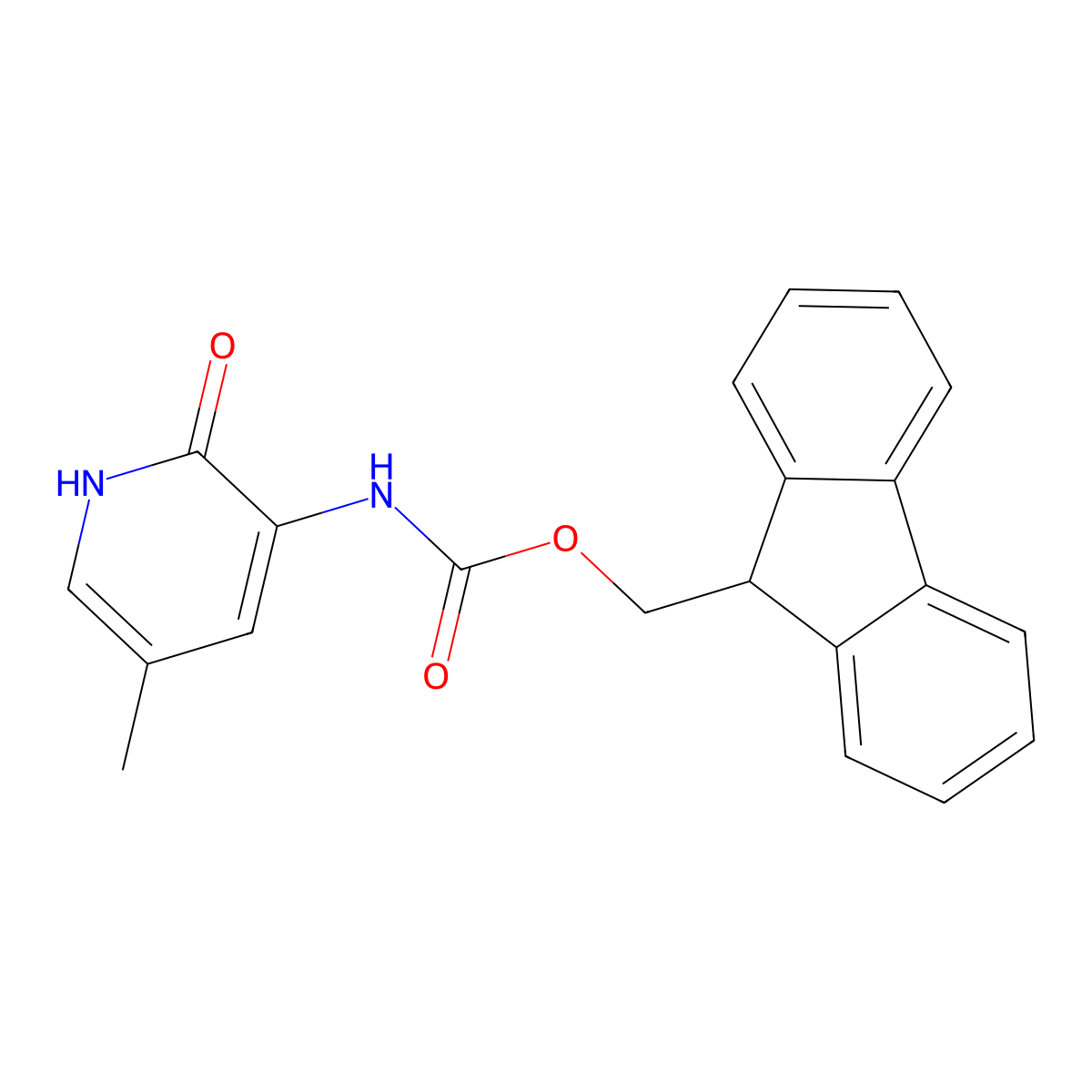 (9H-fluoren-9-yl)methyl N-(2-hydroxy-5-methylpyridin-3-yl)carbamate molecular structure, CAS 2763956-35-8