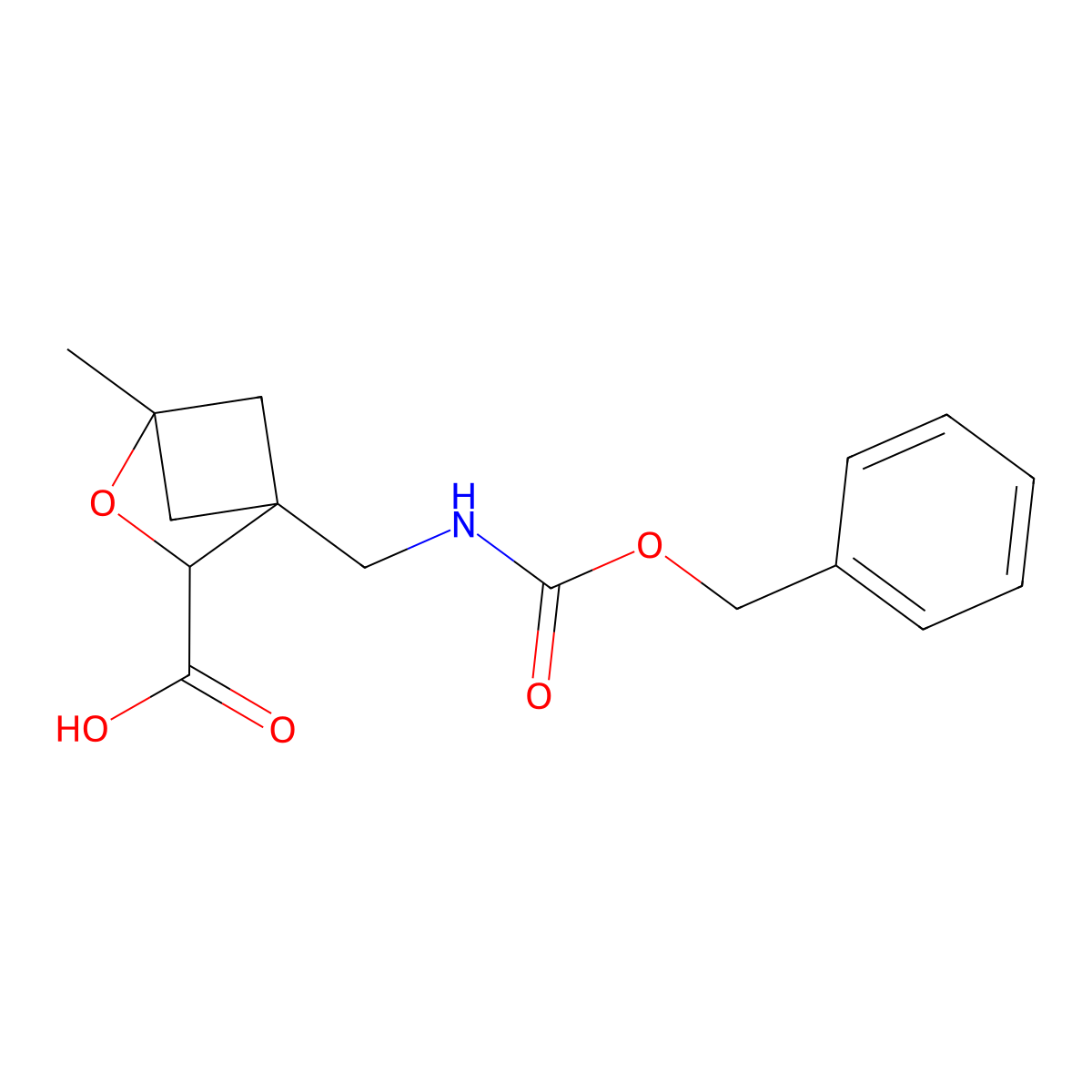 4-({[(Benzyloxy)carbonyl]amino}methyl)-1-methyl-2-oxabicyclo[2.1.1]hexane-3-carboxylic acid molecular structure, CAS 2763956-45-0