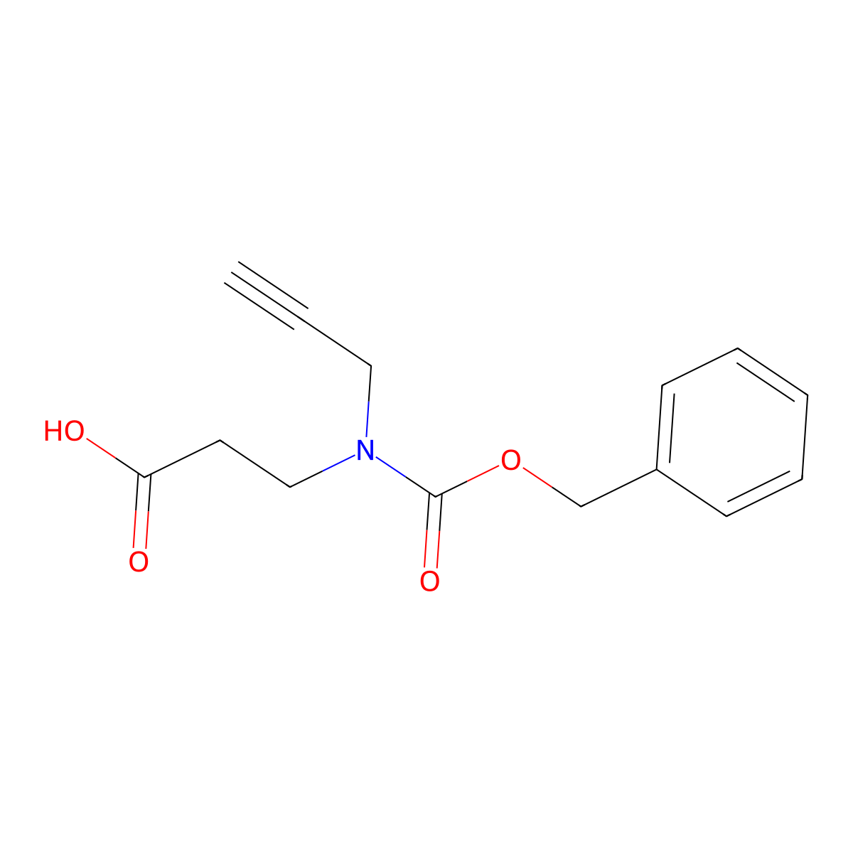 3-{[(Benzyloxy)carbonyl](prop-2-yn-1-yl)amino}propanoic acid molecular structure, CAS 2763964-65-2