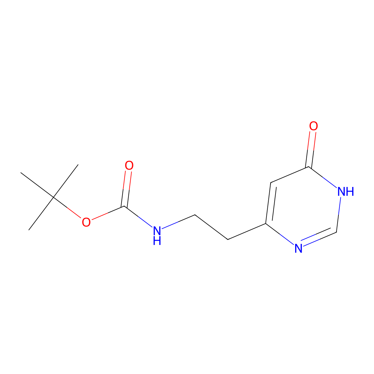 tert-butyl N-[2-(6-hydroxypyrimidin-4-yl)ethyl]carbamate molecular structure, CAS 2763965-41-7
