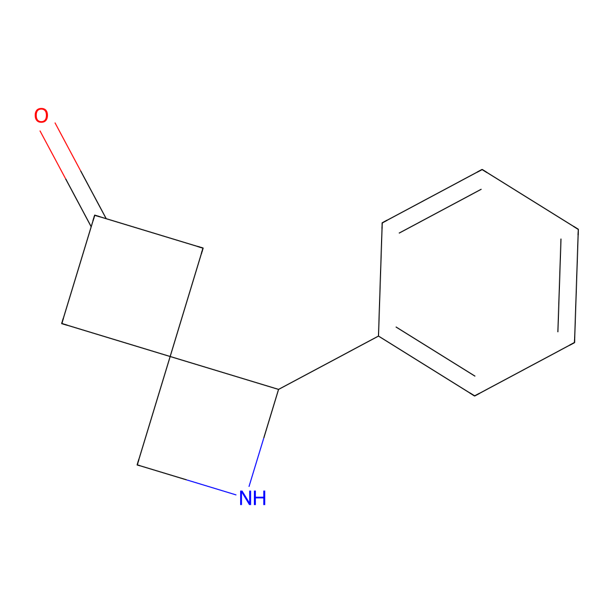 1-Phenyl-2-azaspiro[3.3]heptan-6-one molecular structure, CAS 2763965-80-4