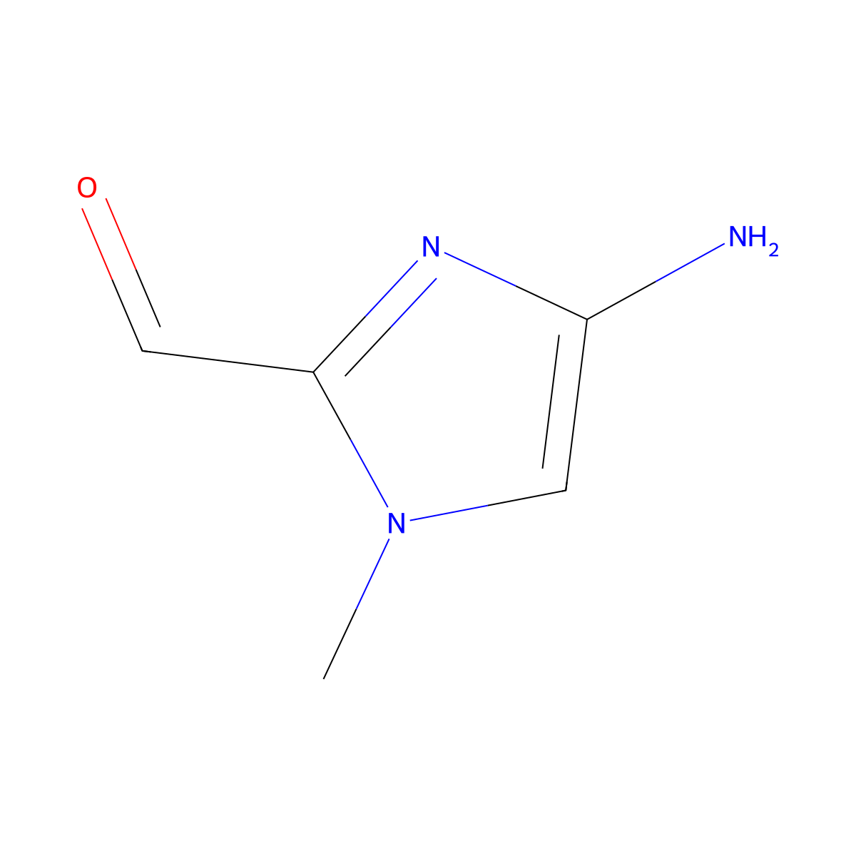 4-amino-1-methyl-1H-imidazole-2-carbaldehyde molecular structure, CAS 2763966-13-6