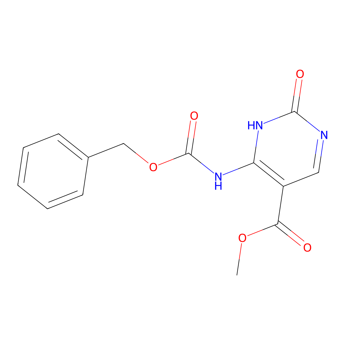 Methyl 4-{[(benzyloxy)carbonyl]amino}-2-hydroxypyrimidine-5-carboxylate molecular structure, CAS 2763966-93-2