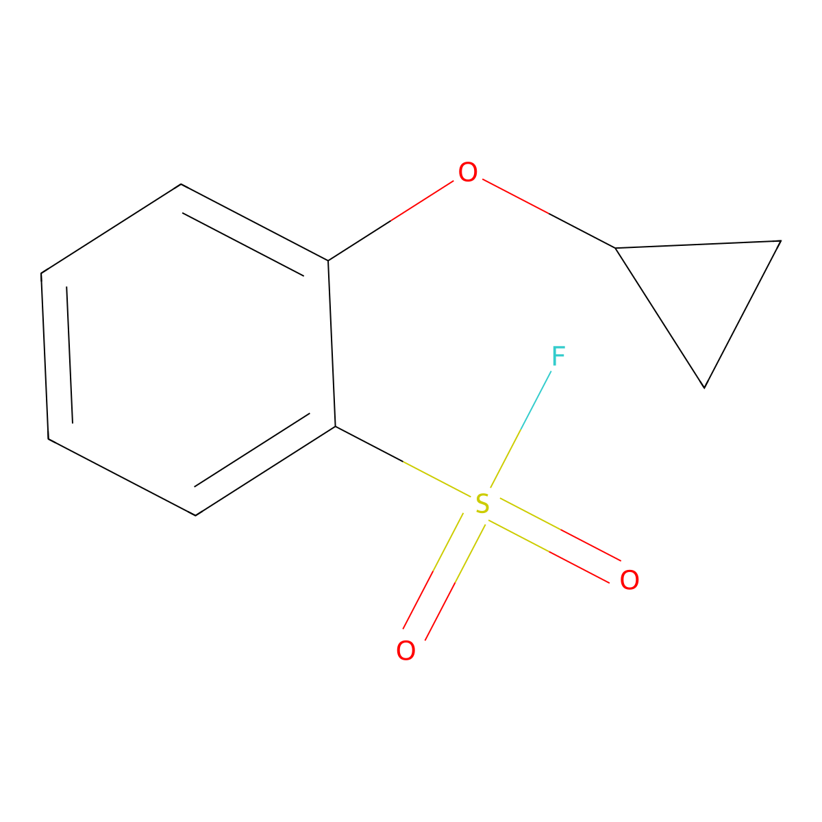 2-Cyclopropoxybenzene-1-sulfonyl fluoride molecular structure, CAS 2763975-79-5