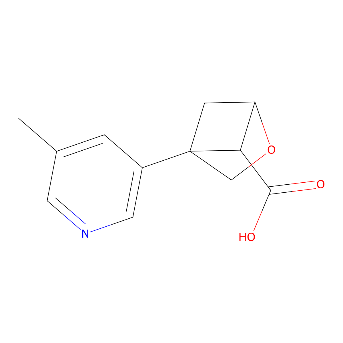 4-(5-Methylpyridin-3-yl)-2-oxabicyclo[2.1.1]hexane-5-carboxylic acid molecular structure, CAS 2763975-88-6