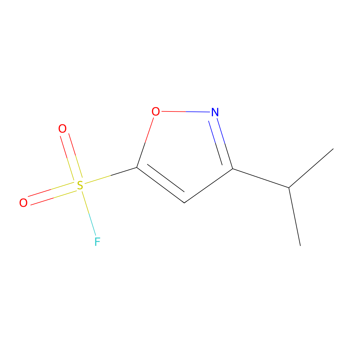 3-(Propan-2-yl)-1,2-oxazole-5-sulfonyl fluoride molecular structure, CAS 2763975-94-4