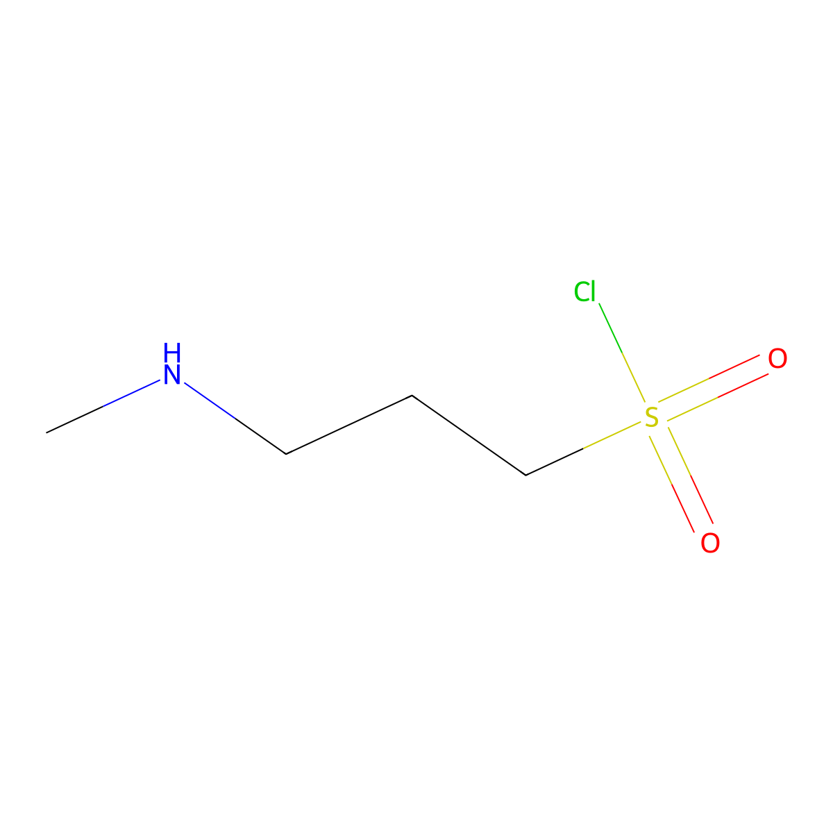 3-(Methylamino)propane-1-sulfonyl chloride molecular structure, CAS 2763976-02-7
