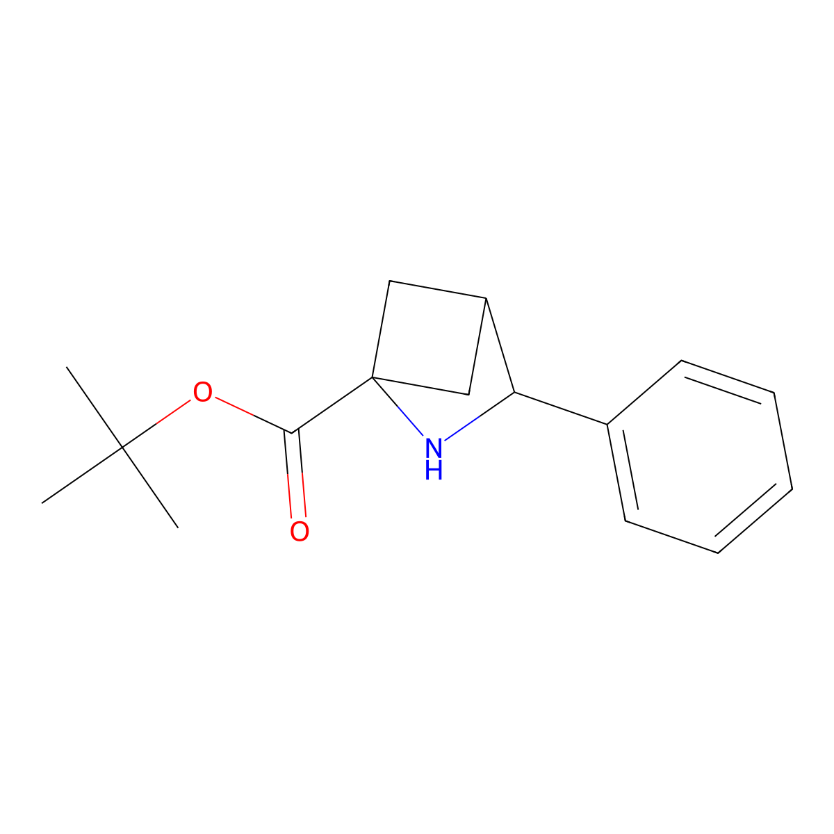 Tert-butyl 3-phenyl-2-azabicyclo[2.1.1]hexane-1-carboxylate molecular structure, CAS 2763976-03-8