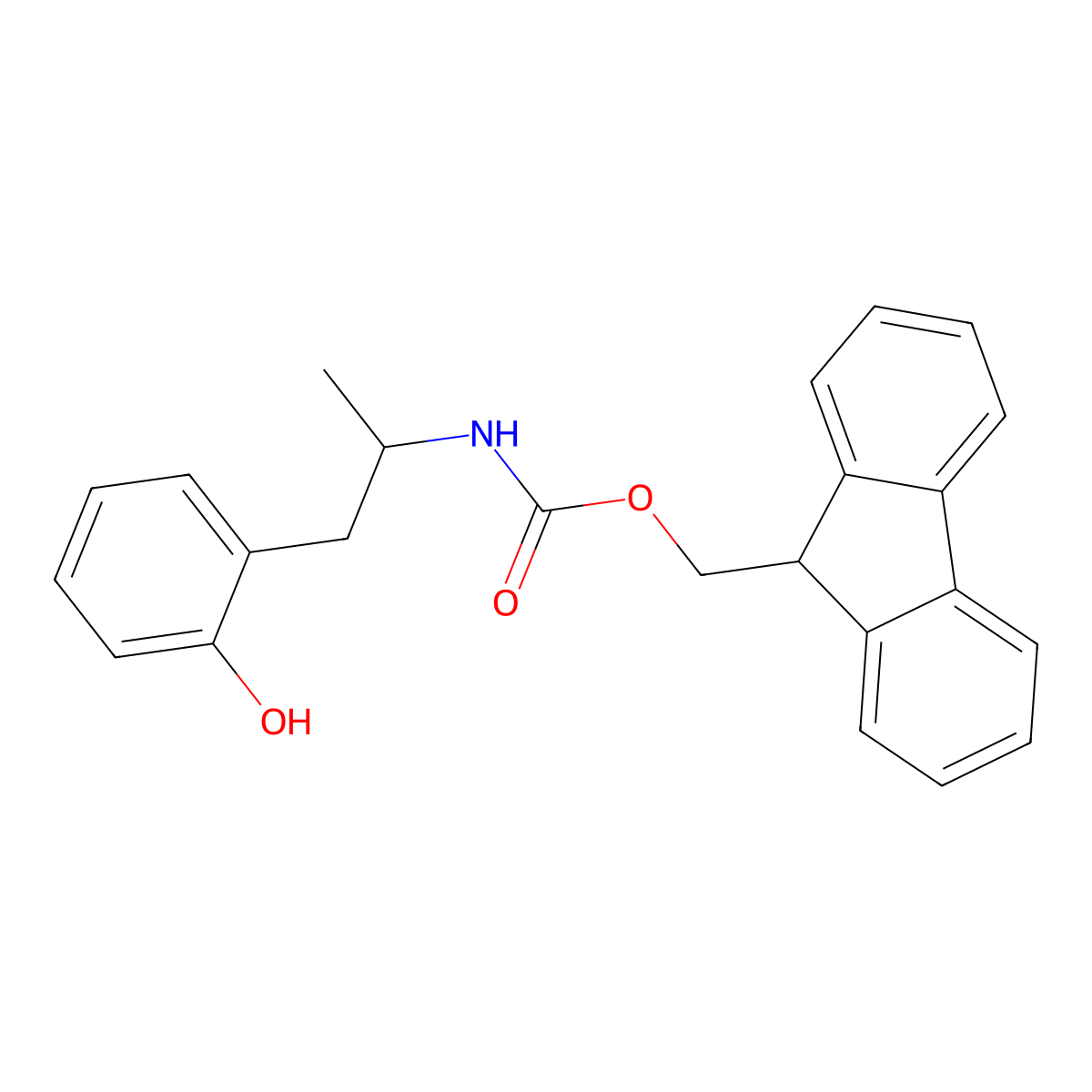 (9H-fluoren-9-yl)methyl N-[1-(2-hydroxyphenyl)propan-2-yl]carbamate molecular structure, CAS 2763976-08-3