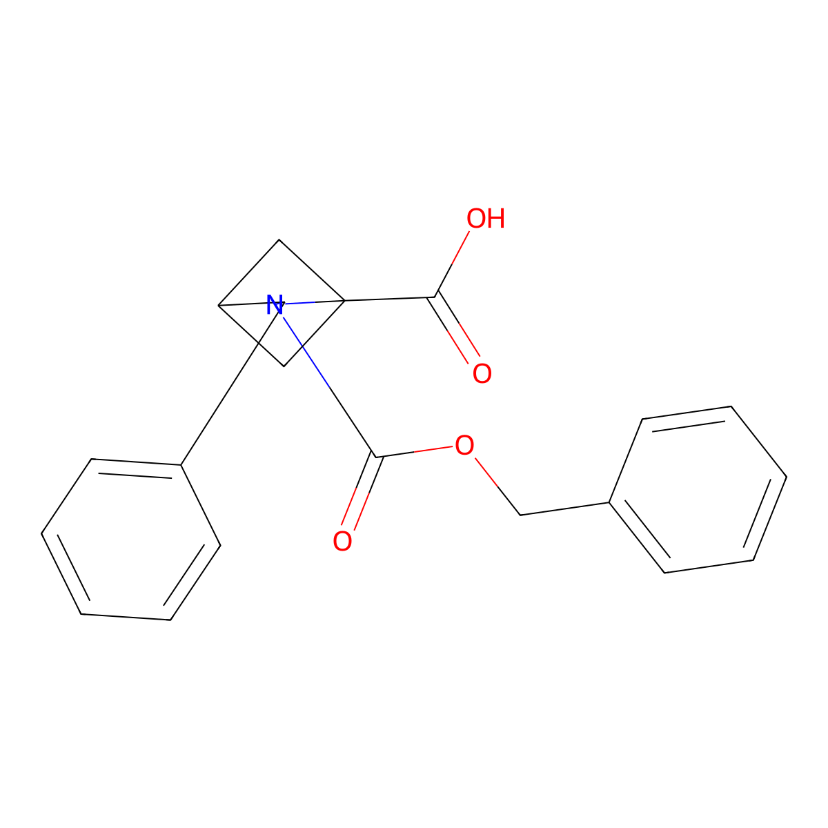 2-[(Benzyloxy)carbonyl]-3-phenyl-2-azabicyclo[2.1.1]hexane-1-carboxylic acid molecular structure, CAS 2763976-35-6