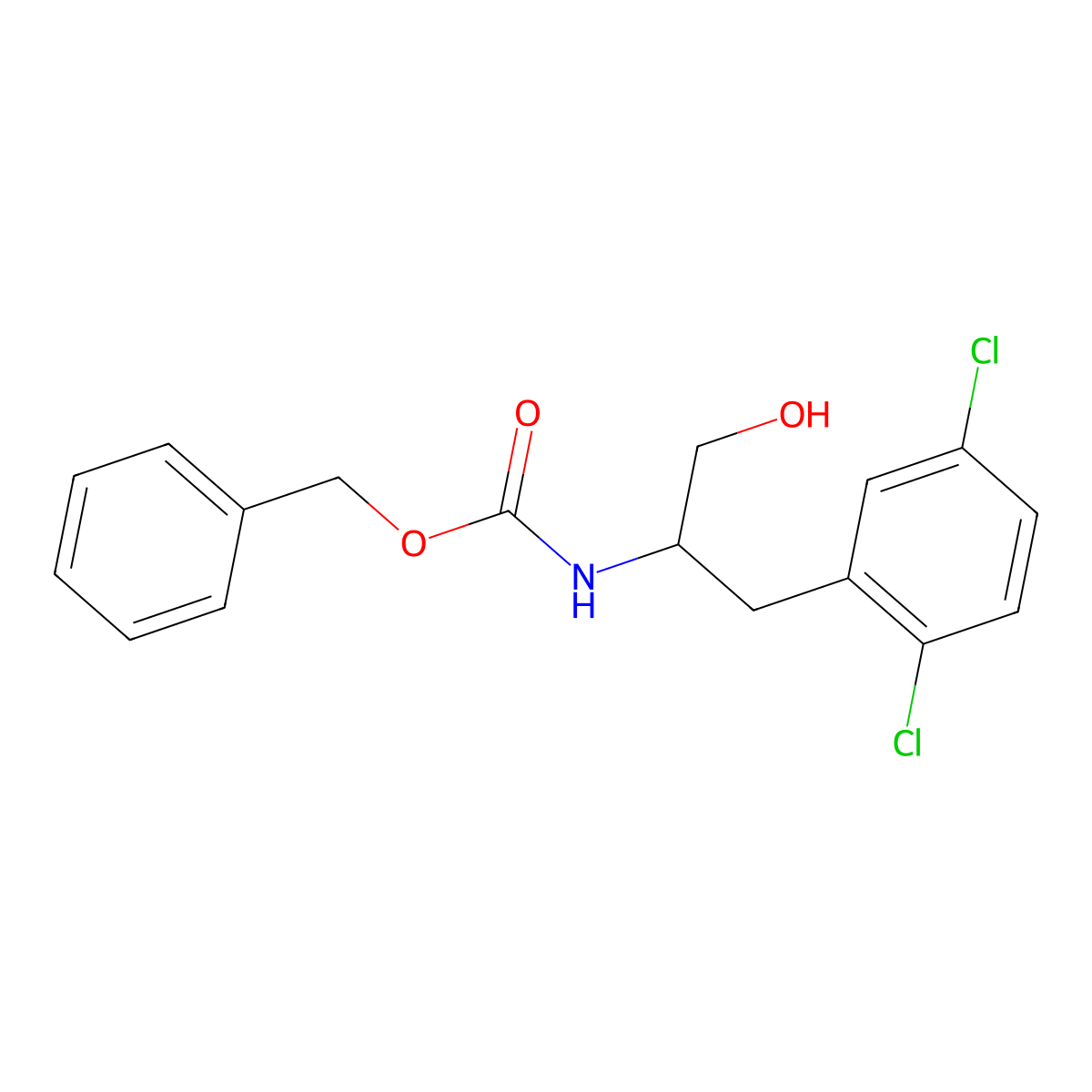 benzyl N-[1-(2,5-dichlorophenyl)-3-hydroxypropan-2-yl]carbamate molecular structure, CAS 2763976-36-7