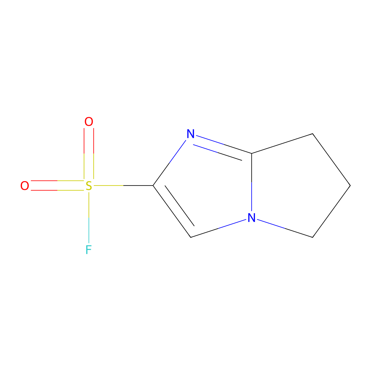 5H,6H,7H-pyrrolo[1,2-a]imidazole-2-sulfonyl fluoride molecular structure, CAS 2763976-42-5