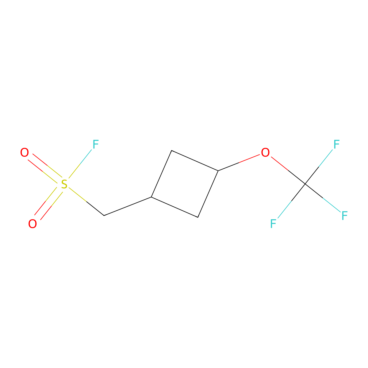 [3-(Trifluoromethoxy)cyclobutyl]methanesulfonyl fluoride molecular structure, CAS 2763976-83-4