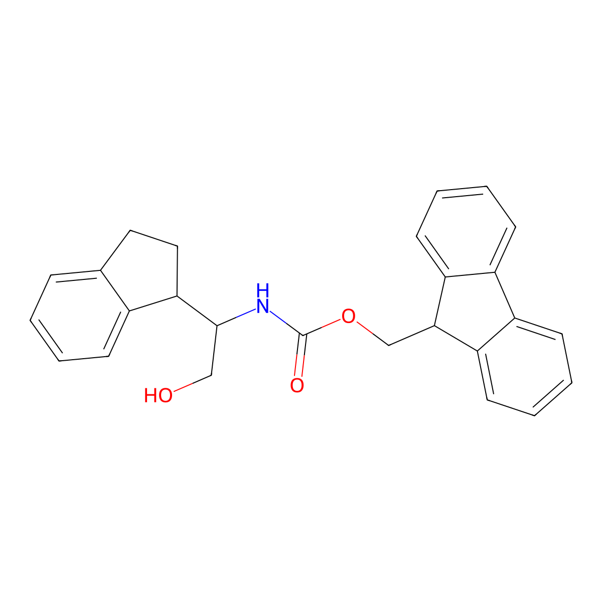 (9H-fluoren-9-yl)methyl N-[1-(2,3-dihydro-1H-inden-1-yl)-2-hydroxyethyl]carbamate molecular structure, CAS 2763976-88-9
