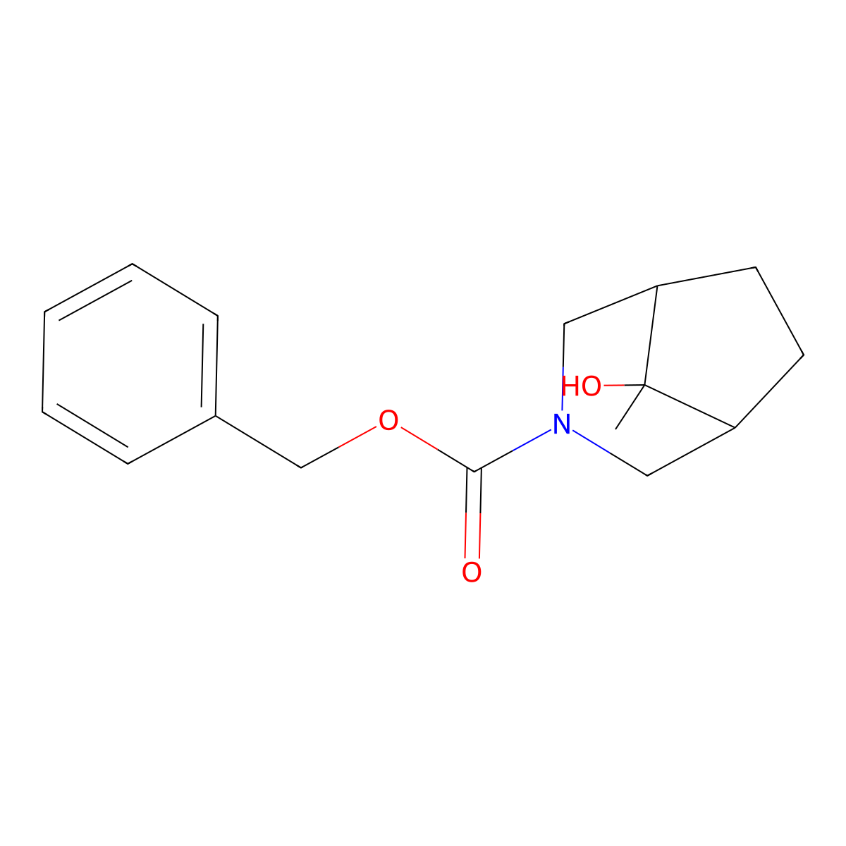 Benzyl 8-hydroxy-8-methyl-3-azabicyclo[3.2.1]octane-3-carboxylate molecular structure, CAS 2763977-12-2